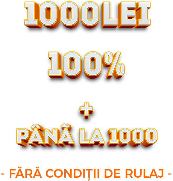 500 LEI BONUS INSTANT 100% la Prima Depunere + PANA LA 500 de Rotiri Gratuite - fără condiții de rulaj -